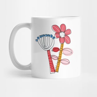 Post modern flowers Mug